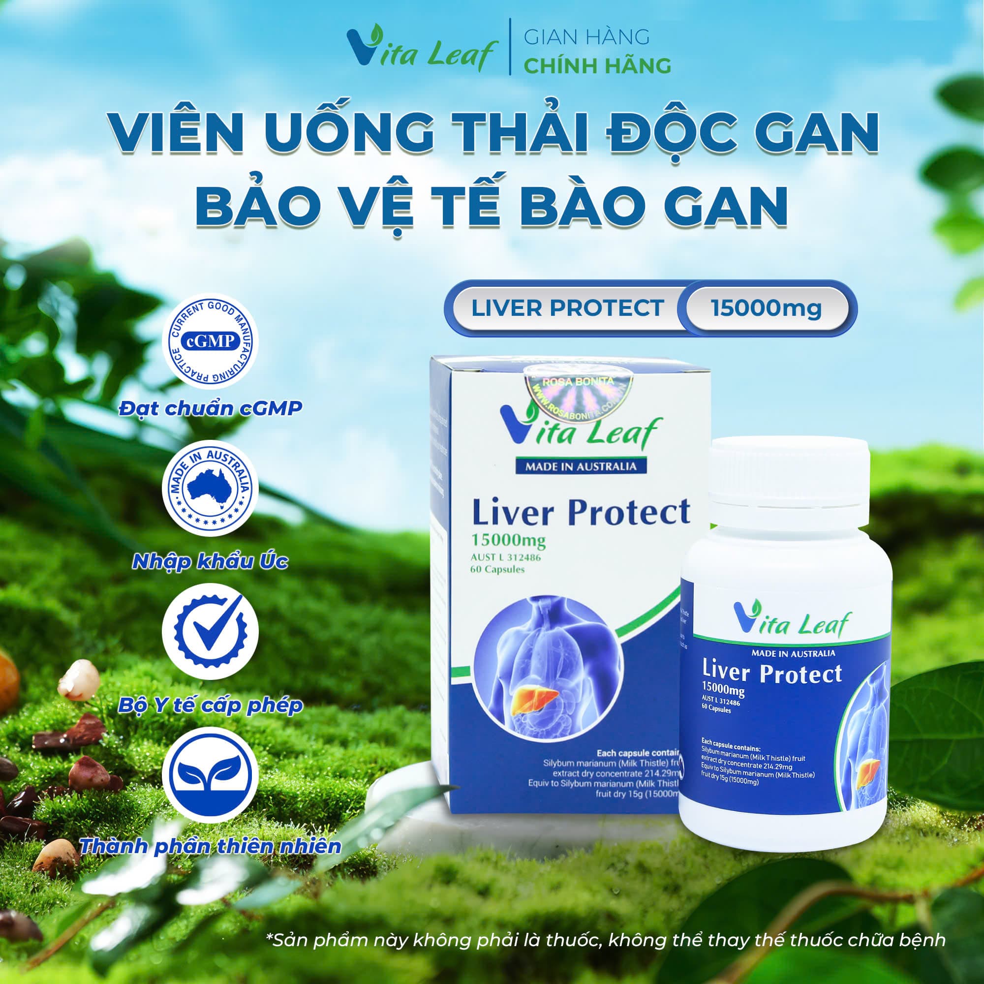 Viên uống Liver Protect 15000mg – Bảo vệ và duy trì chức năng gan (60 viên)