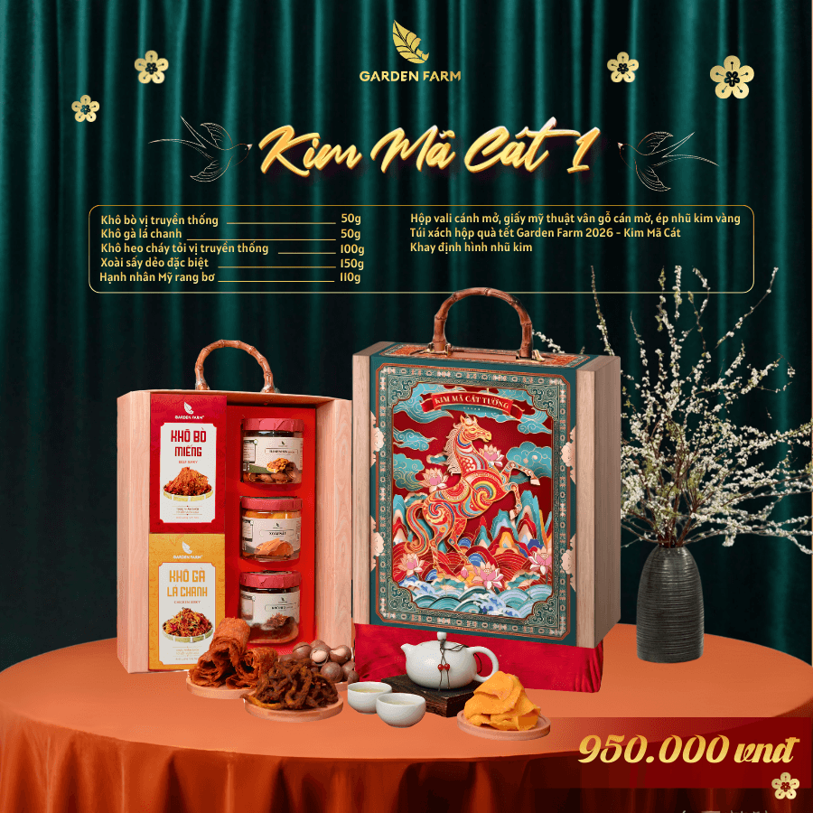 Hộp quà tết cao cấp Garden Farm 2026 - KIM MÃ CÁT 1