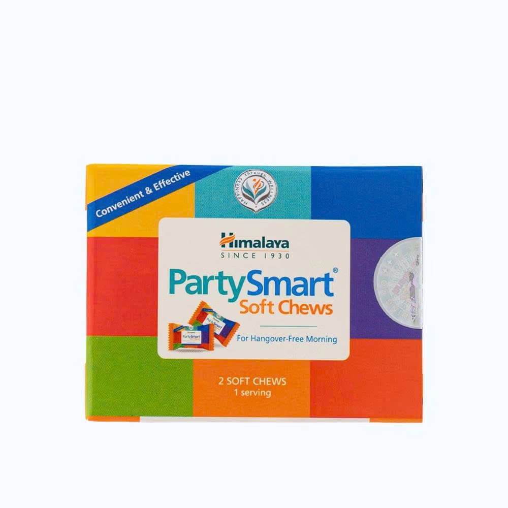 Hộp 2 viên Viên kẹo Party Smart hỗ trợ giảm buồn nôn, khó chịu sau tiệc tùng