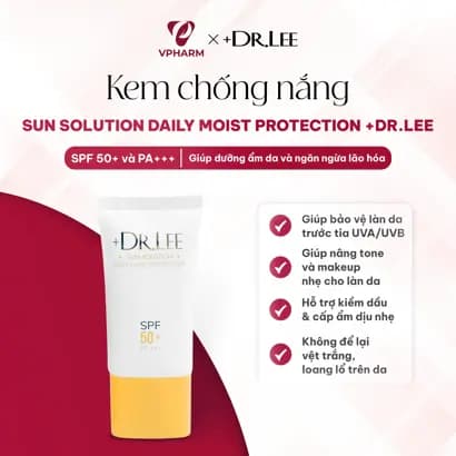 Kem chống nắng Sun Solution Daily Moist Protection +Dr.lee SPF 50+ và PA+++ 45g