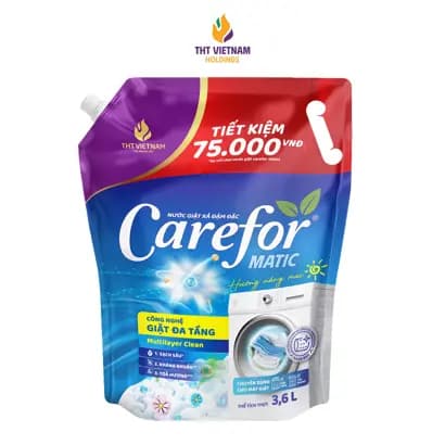 Nước giặt xả đậm đặc Carefor matic 3600ml (hương nắng mai)