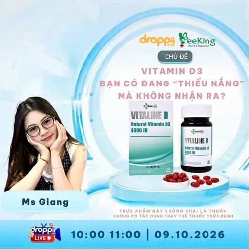 ☀️ VITAMIN D3 Bạn Có Đang “THIẾU NẮNG” Mà Không Nhận Ra?