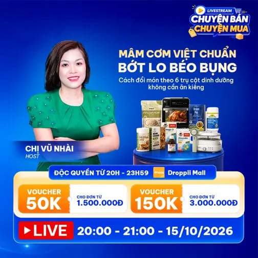Mâm Cơm Việt Chuẩn, Bớt Lo Béo Bụng - "Cách Đổi Món Theo 6 Trụ Cột Dinh Dưỡng, Không Cần Ăn Kiêng"