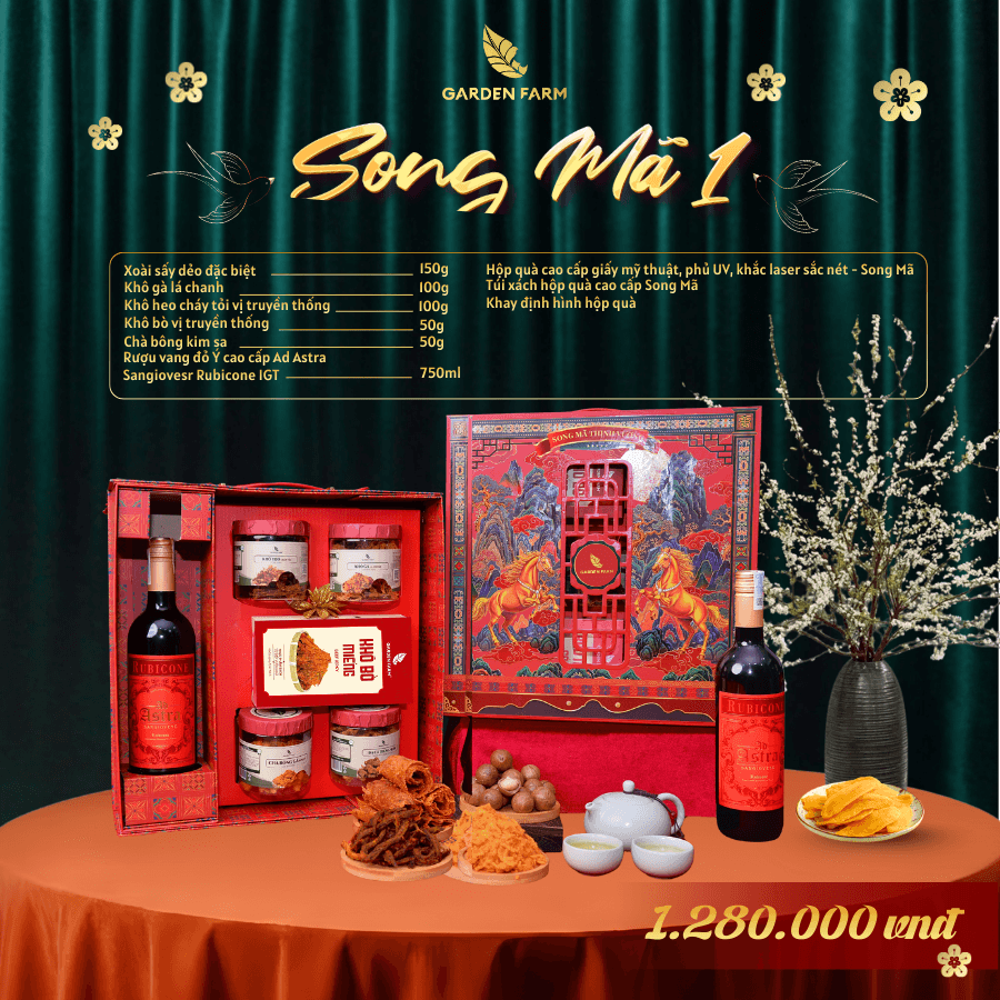 Hộp quà tết cao cấp Garden Farm 2026 - SONG MÃ 1