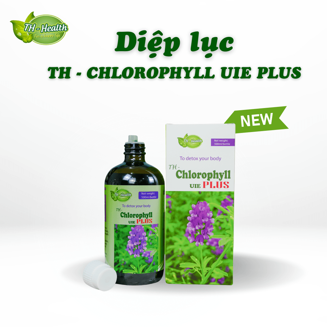 TH-Chlorophyll UIE PLUS bổ sung diệp lục, hỗ trợ miễn dịch và chống oxy hóa 500ml