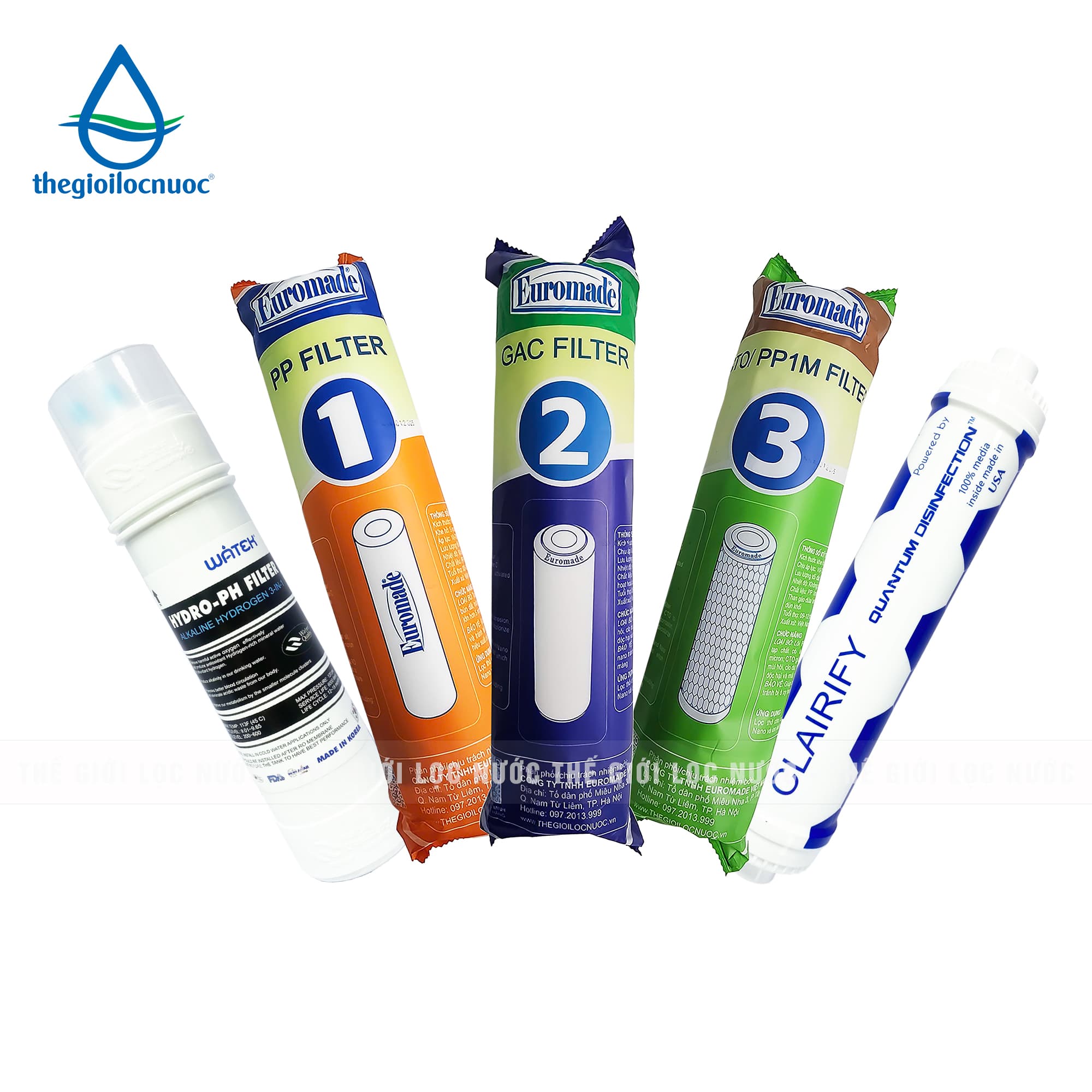 Combo lõi lọc nâng cấp Máy lọc nước các hãng (combo 1), model: F-CB-BNC