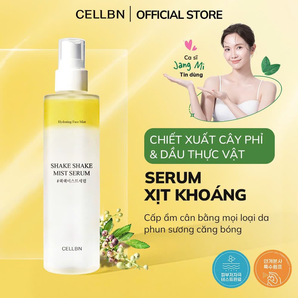 Serum Dạng Xịt Khoáng Căng Bóng Da CELLBN Cấp ẩm & căng bóng với vòi xịt phun sương siêu mịn 155ml
