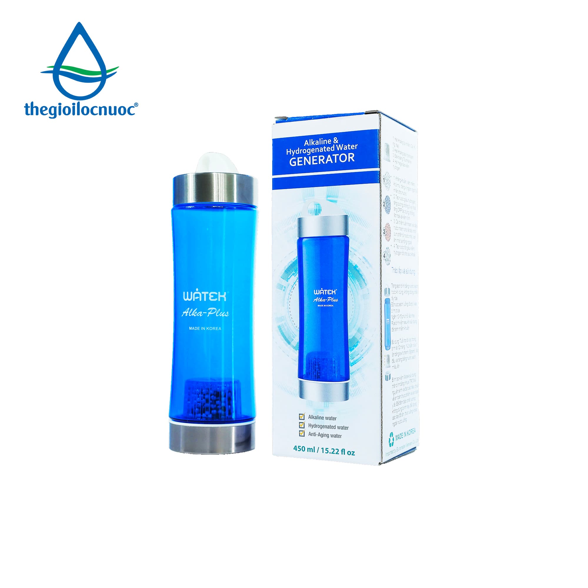 Bình lọc nước kiềm 3 trong 1 Watek, model: Alkaline 3 in 1