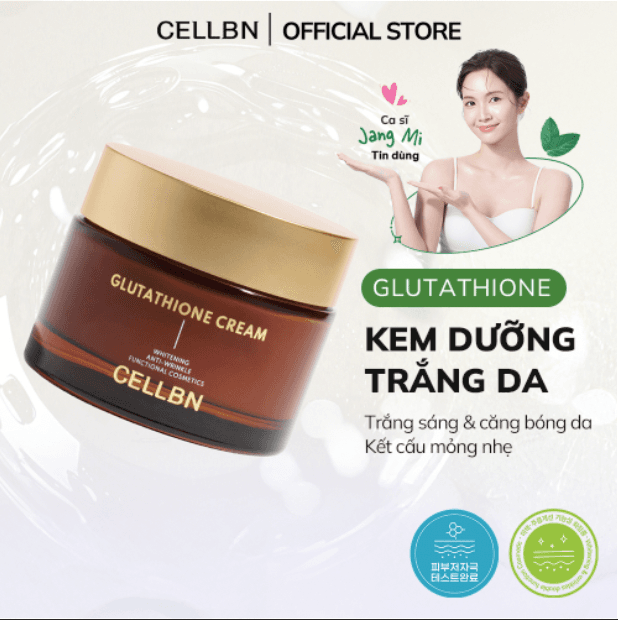 Kem Dưỡng Trắng Giảm Nếp Nhăn Glutathione CELLBN Hỗ trợ đều màu và cấp ẩm cho da 50g