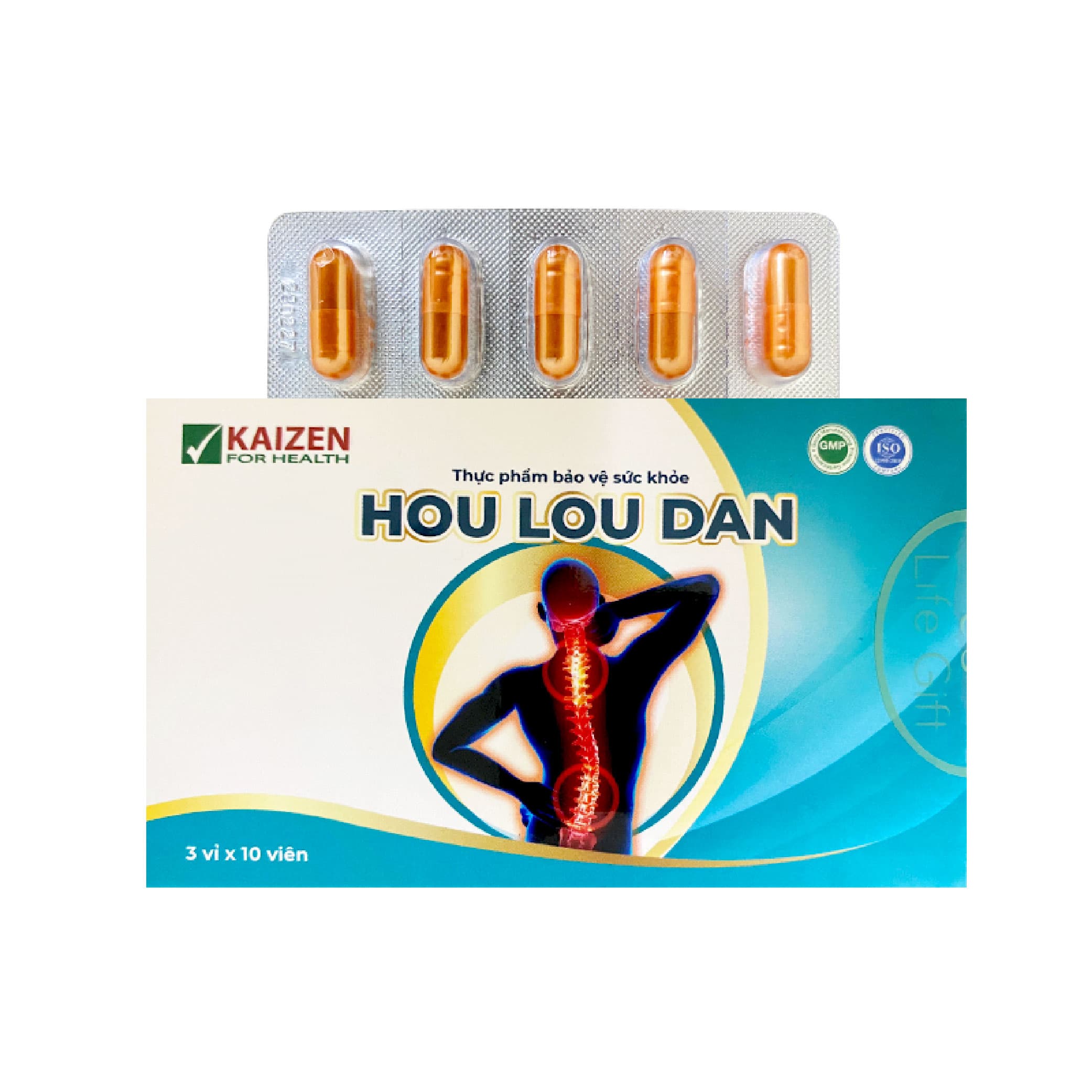 Viên uống Hou Lou Dan hỗ trợ giảm viêm khớp, thoái hóa khớp (30 viên)