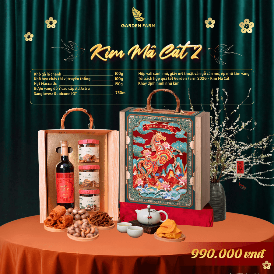 Hộp quà tết cao cấp Garden Farm 2026 - KIM MÃ CÁT 2