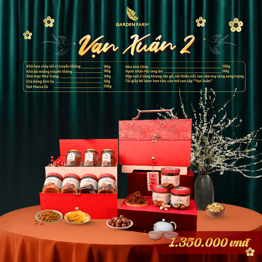 Hộp quà tết cao cấp Garden Farm 2026 - VẠN XUÂN 2