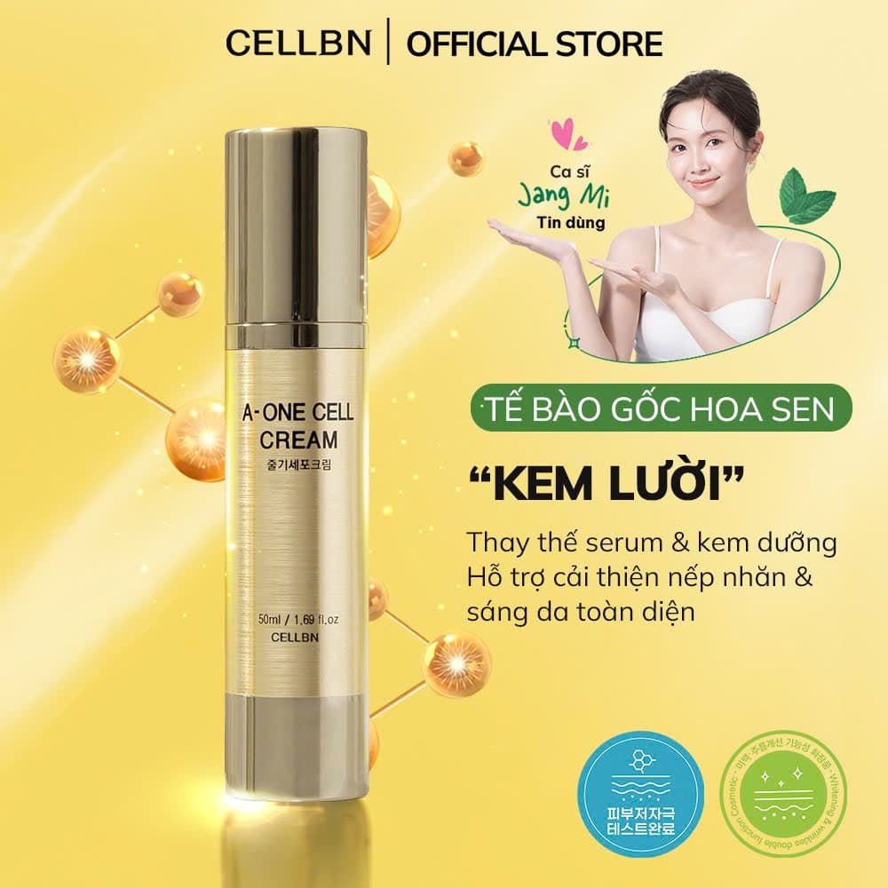 Kem "lười" tế bào gốc Hoa Sen CELLBN thay thế các bước dưỡng da,giảm nếp nhăn và sáng da 50ml