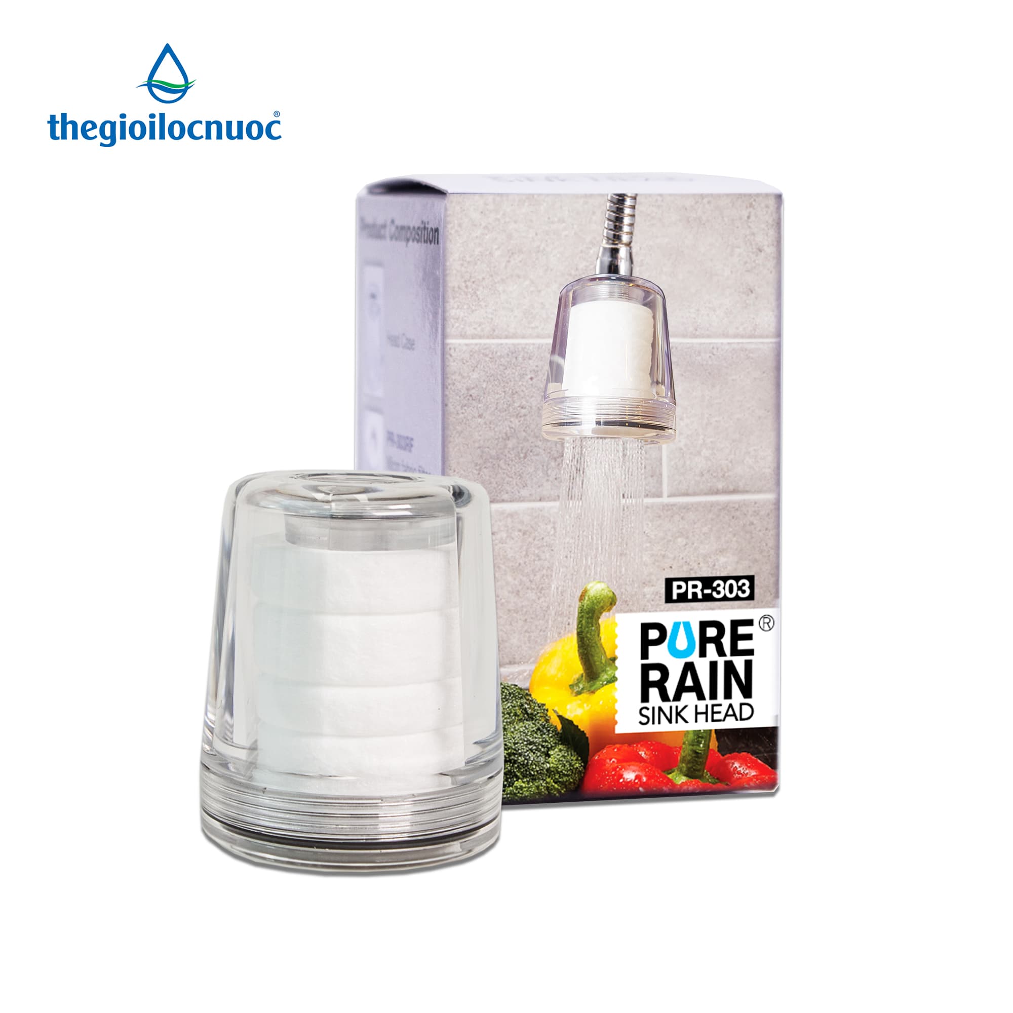 Bộ lọc lắp cho chậu rửa Pure Rain, model: PR-303