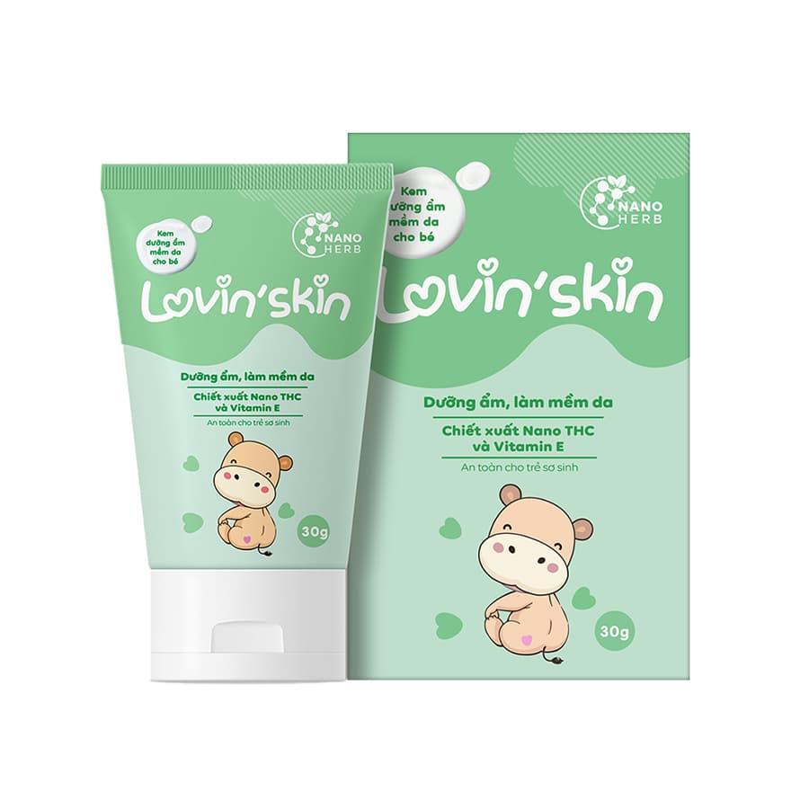 Kem dưỡng ẩm mềm da cho bé Lovin'skin giảm khô ngứa, nứt nẻ da (30g)
