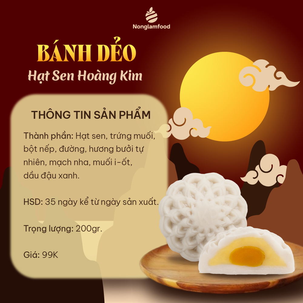 3. Bánh Dẻo Hạt Sen Hoàng Kim