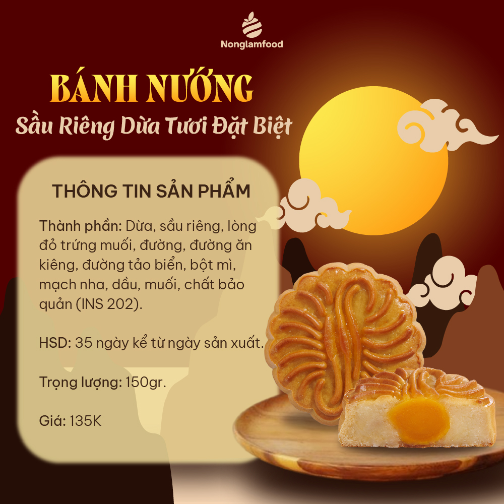 3. Bánh Nướng Sầu Riêng Dừa Tươi Đặc Biệt