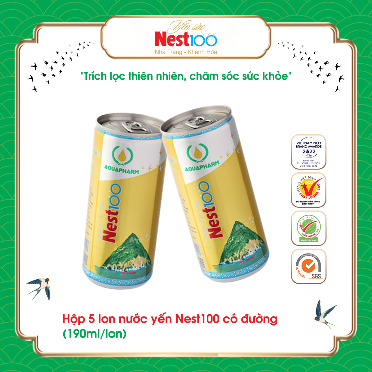 Lon nước yến Nest100 có đường (190ml-lon)(1)